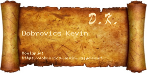 Dobrovics Kevin névjegykártya