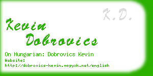 kevin dobrovics business card